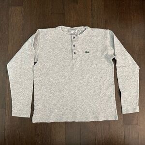 Lacoste Gray Long Sleeve Tee Classic Style